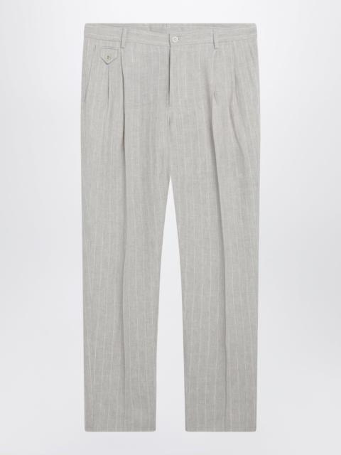 Dolce & Gabbana Pinstripe linen tailored trousers