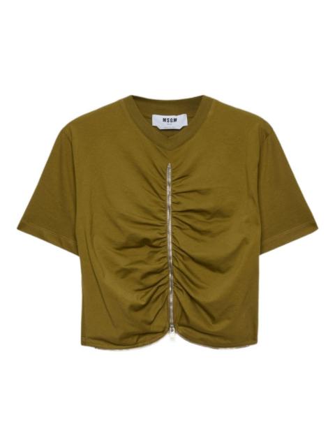 MSGM zip-detail T-Shirt