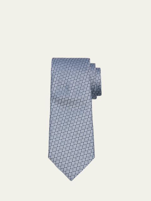 Men's Geometric Jacquard Silk Tie
