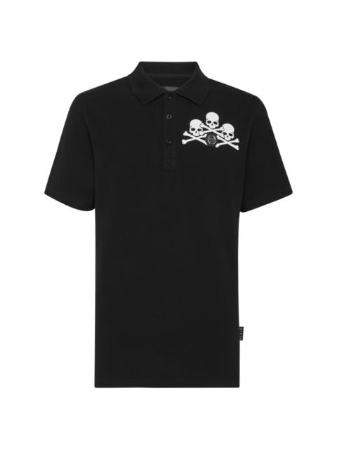 skull logo polo shirt