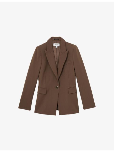 REISS Gabi single-breasted stretch-woven blazer