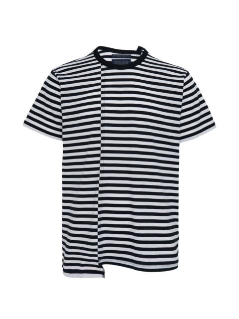 Yohji Yamamoto paneled striped short-sleeve T-shirt