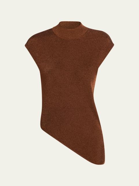 A.L.C. Edith Asymmetric Mock-Neck Top