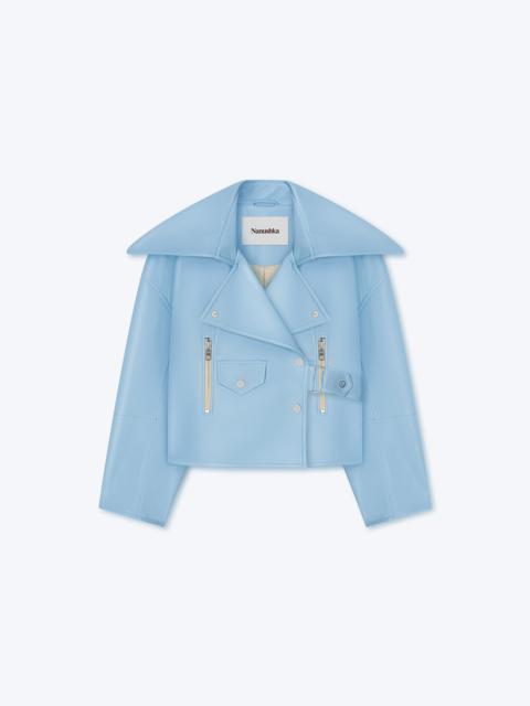 Nanushka ADO - Regenerated leather jacket - Azure