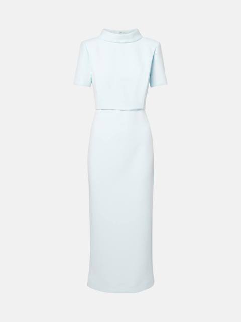 ROLAND MOURET Crêpe midi dress