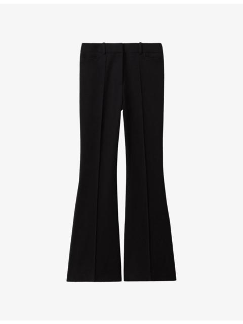 REISS Gabi flared-leg mid-rise stretch-woven trousers