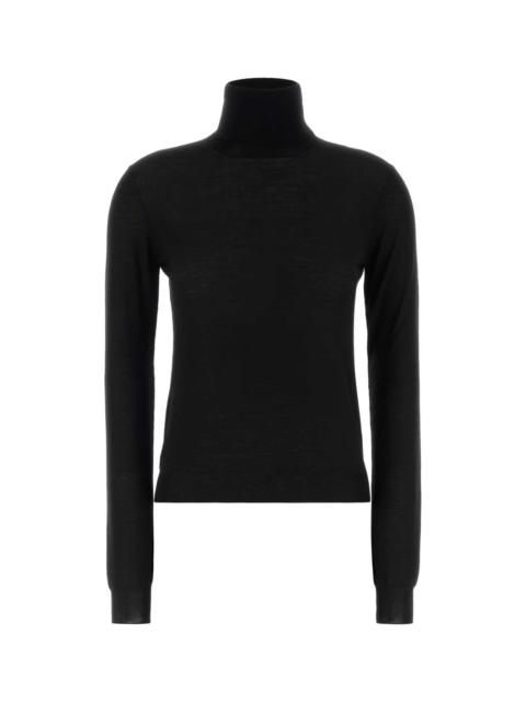 Prada Black Wool Sweater Nero Exterior: Virgin Maglieria