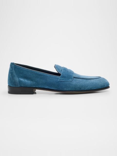 Brioni Men's Suede Penny Loafers