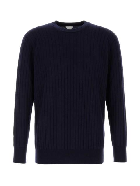 Bottega Veneta Dark Blue Wool Sweater Abyss Exterior: Maglieria