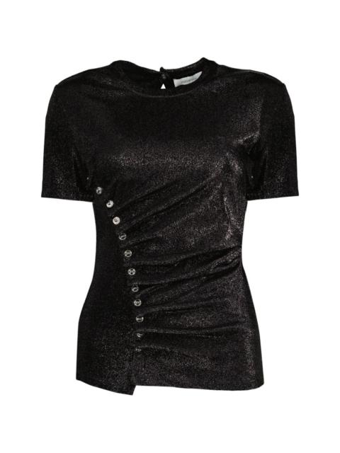 rabanne draped press-stud top