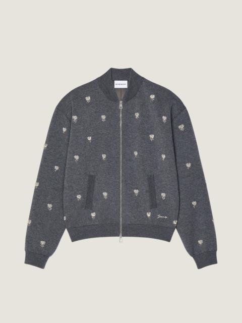 Givenchy BOMBER IN WOOL WITH PEARL EMBROIDERY