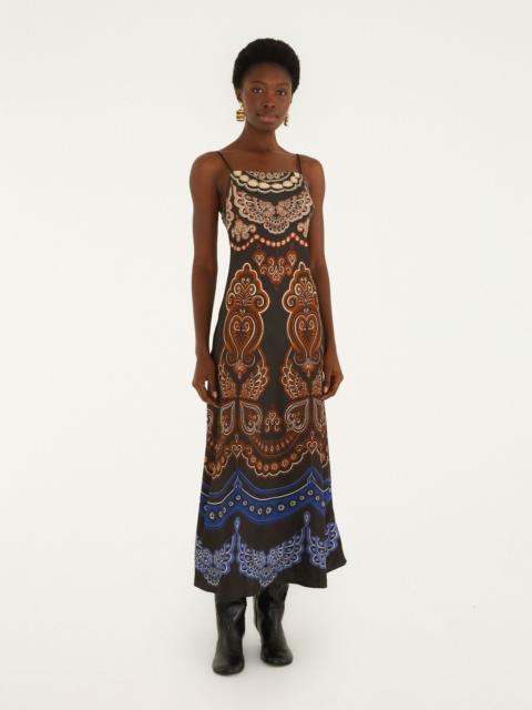 FARM RIO Nicole Sleeveless Slip Maxi Dress