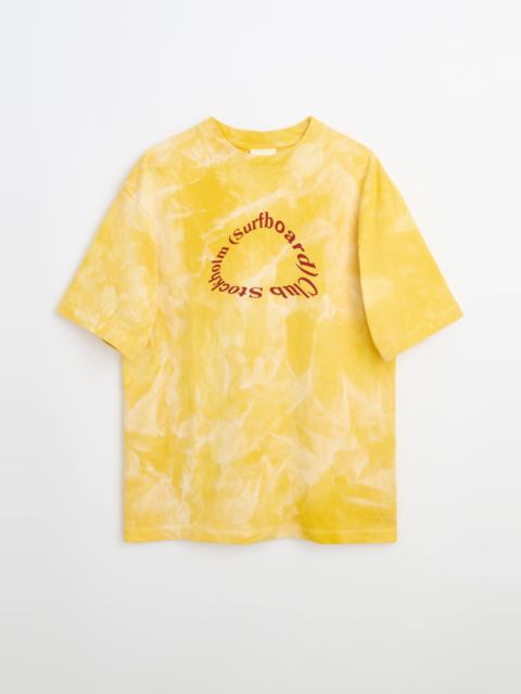 Stockholm Surfboard Club STOCKHOLM SURFBOARD CLUB FOR TRÈS BIEN DYED T-SHIRT YELLOW