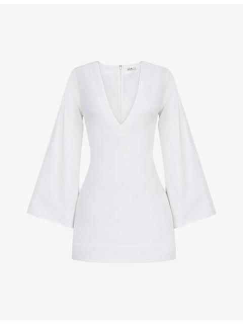 House of CB Isha A-Line Stretch-Cotton Mini Dress
