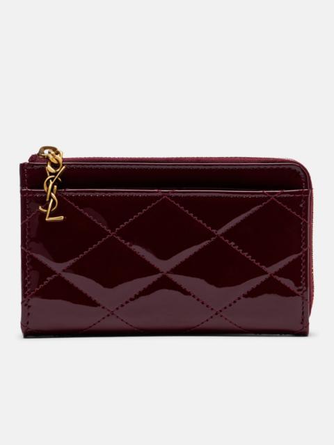 SAINT LAURENT Paris Fragments patent leather card holder