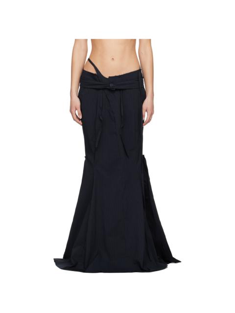 OTTOLINGER Navy Mermaid Suit Maxi Skirt