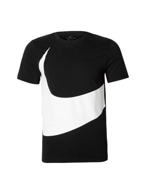 Nike Nike Sportswear Big Swoosh Tee Large Casual Sports Short Sleeve Black AR5192-010