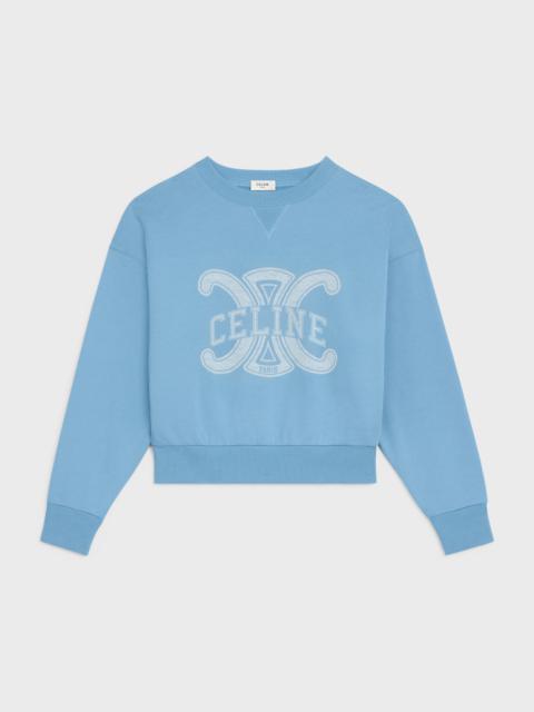 CELINE CELINE TRIOMPHE SWEATSHIRT IN COTTON FLEECE
