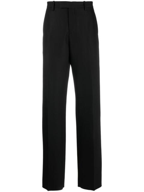 straight-leg tailored trousers