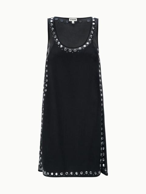 STAUD STAUD CARA DRESS BLACK STUDS