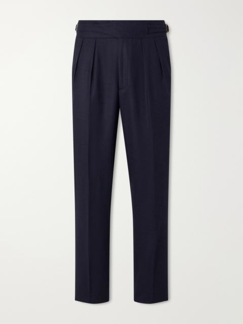 RUBINACCI Manny Tapered Mélange Virgin Wool-Twill Trousers