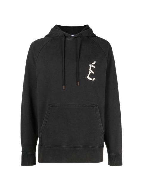 logo-print drawstring hoodie