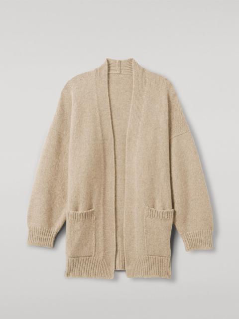 Johnstons of Elgin Bay Natural Marl Cashmere & Cotton Cardigan