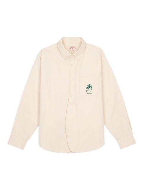 BRAIN DEAD Brooks Brothers California Half Placket Oxford Button Up - Natural