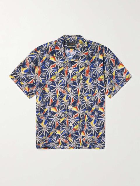 BEAMS PLUS Camp-Collar Printed Cotton-Voile Shirt