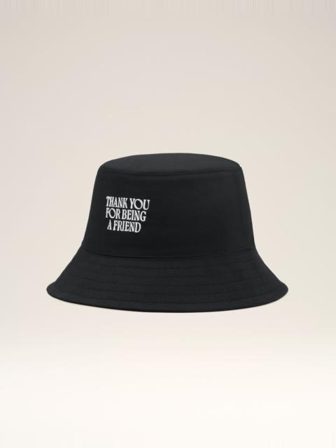 AMI Paris BLACK COTTON THANK YOU FOR BEING A FRIEND EMBROIDERY HAT