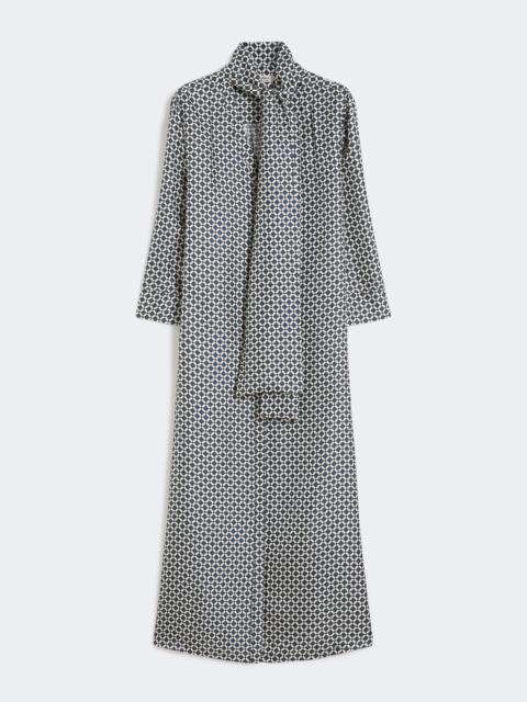 'S Max Mara Abito in seta stampata - MIDNIGHTBLUE
