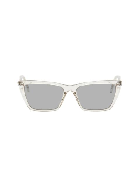 SAINT LAURENT Beige SL 737 Mica Thin Sunglasses