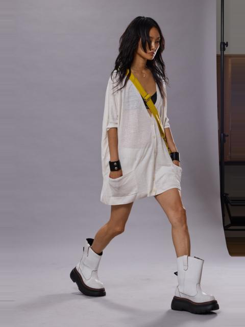 R13 BOXY CARDIGAN DRESS - ECRU - R13