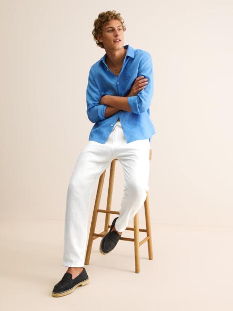 Derek Rose Men's Pants Vienna Linen White
