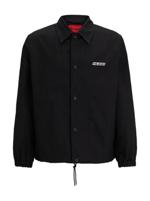 HUGO WATER-REPELLENT COACH JACKET WITH LOGO BADGE
