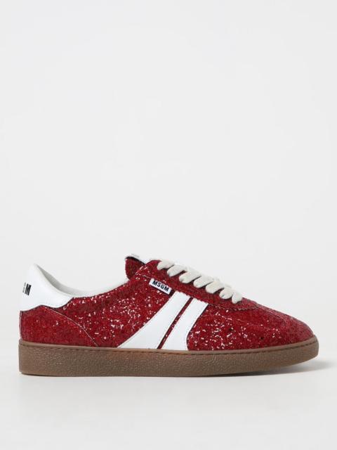 MSGM MSGM Retro sneakers in glittery fabric and synthetic leather