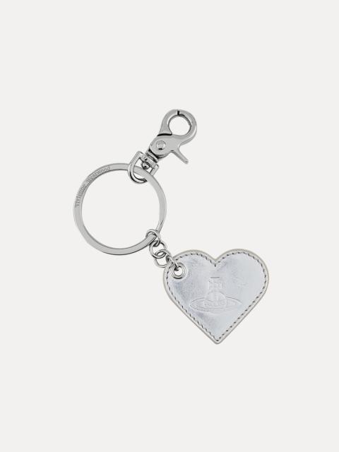 Vivienne Westwood METALLIC INJECTED ORB HEART KEYRING