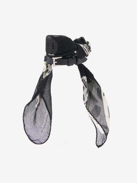 Alexander McQueen Skull Scarf Double Wrap Bracelet