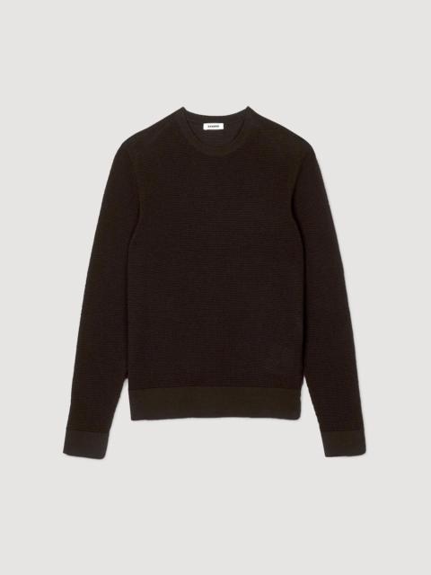 Sandro TEXTURED KNIT SWEATER