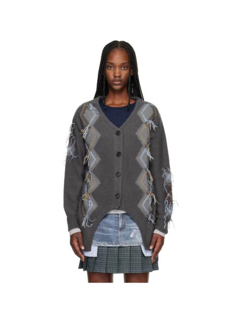 Andersson Bell Gray Gartered Argyle Cardigan