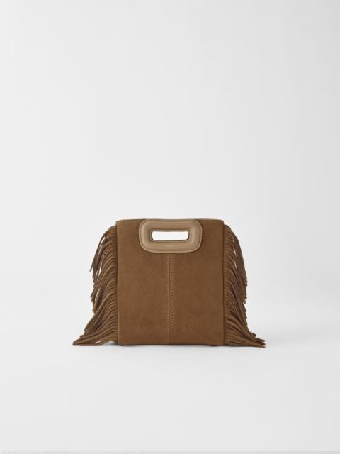maje M mini bag in suede leather