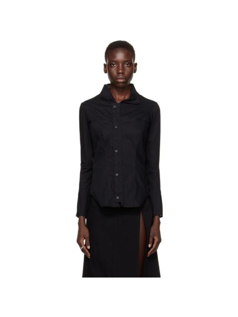 Yohji Yamamoto Black High Neck Blazer