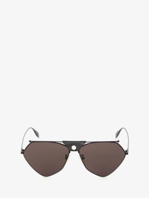 Top Piercing Sunglasses in Black/grey