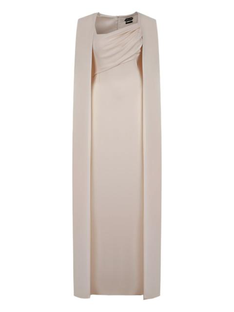 TOM FORD asymmetric drape cape dress