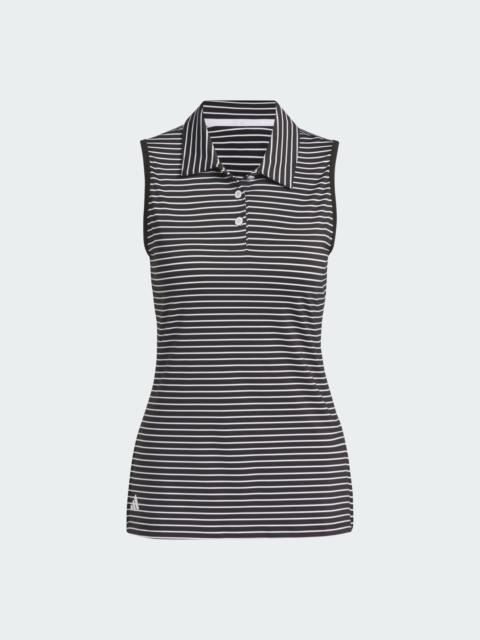 adidas PERFORMANCE STRIPE SLEEVELESS POLO Shirt