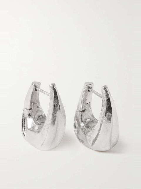 KHAITE Olivia small silver-tone hoop earrings