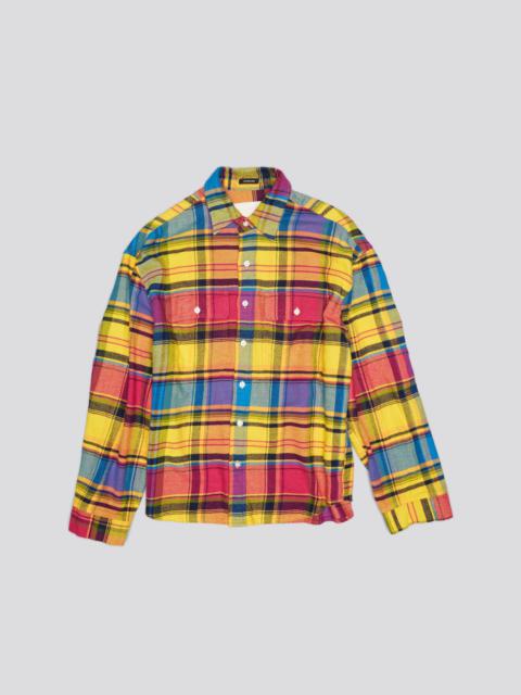 R13 RELAXED WORKSHIRT - RAINBOW PLAID