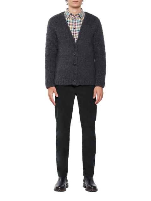 Simon Knit Cardigan in Charcoal Welfat Cashmere