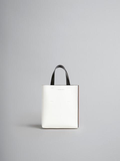 MUSEO MINI BAG IN PINK WHITE AND BLACK LEATHER