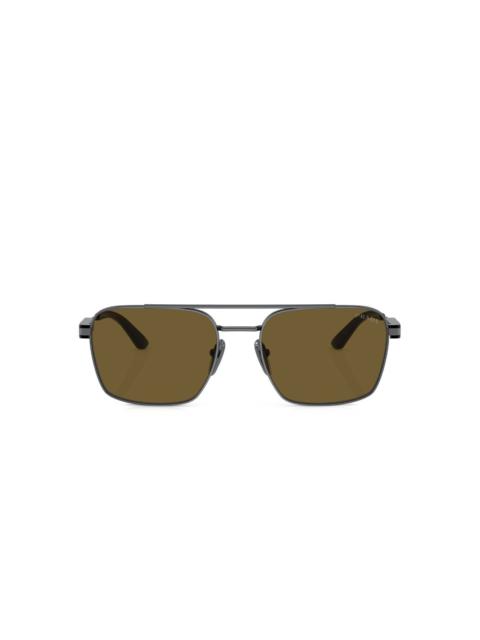 square-frame tinted lenses sunglasses